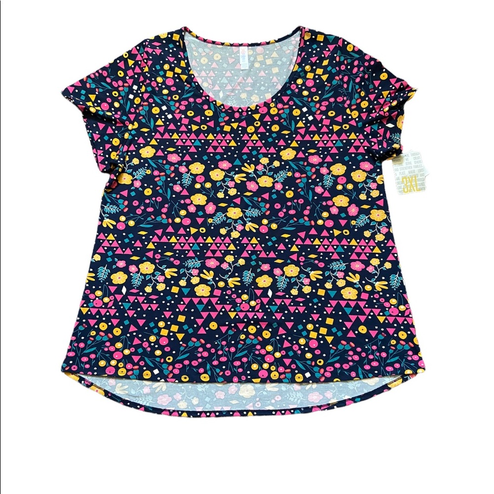 Lularoe Floral Triangle Print Classic T Top